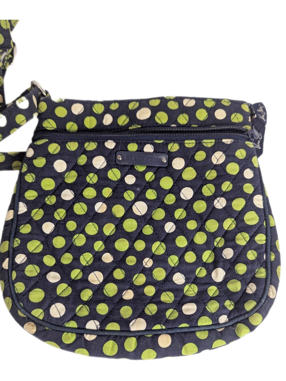 Vera Bradley Green Dot Quilted Crossbody Bag